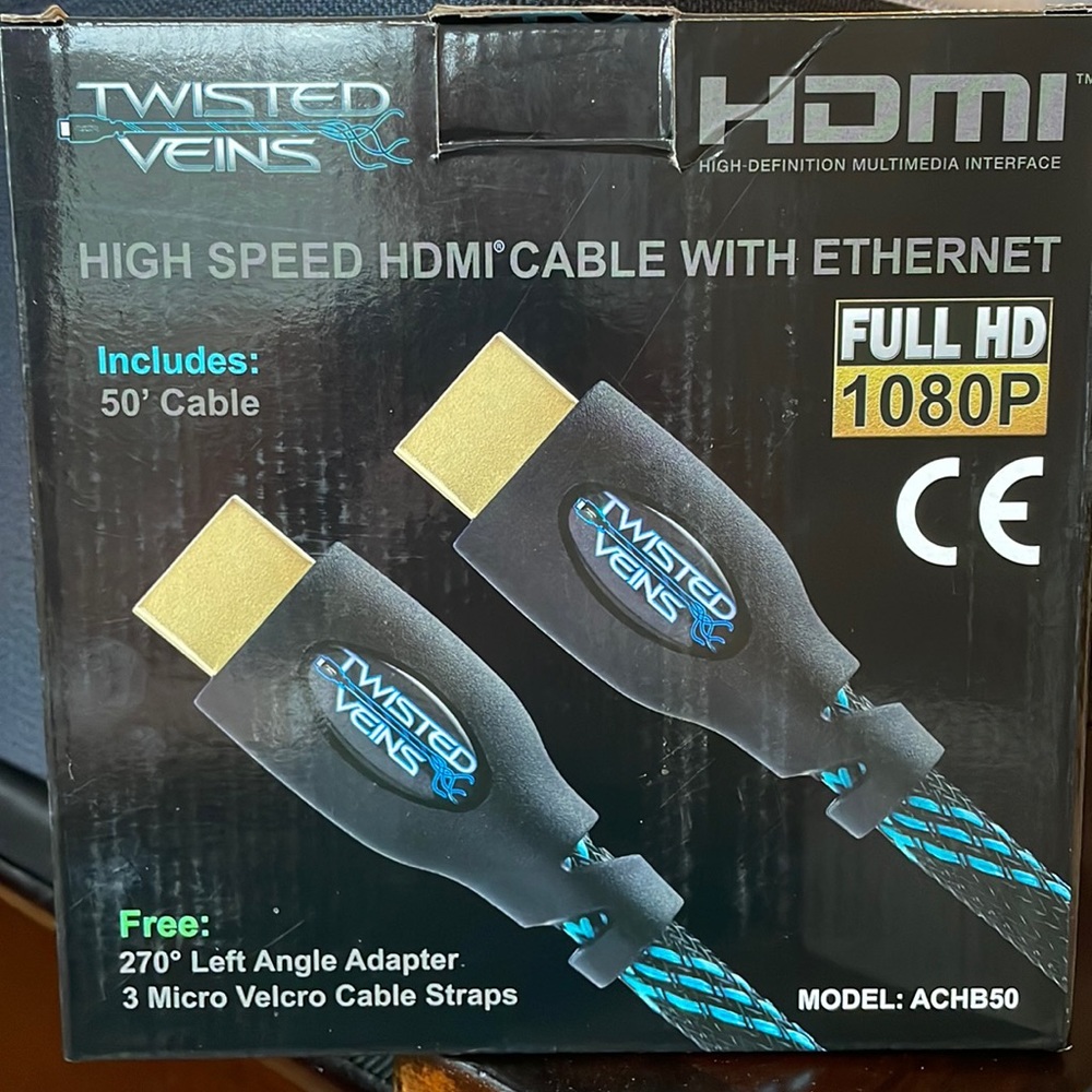 Twisted Veins HDMI cable